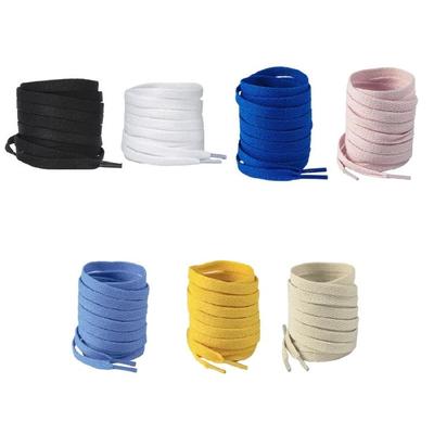 2pcs Flat Sneaker Shoelaces 8mm Wide Polyester Colorful Shoes Laces Replacement for Skates Sport Shoes Boot Strings
