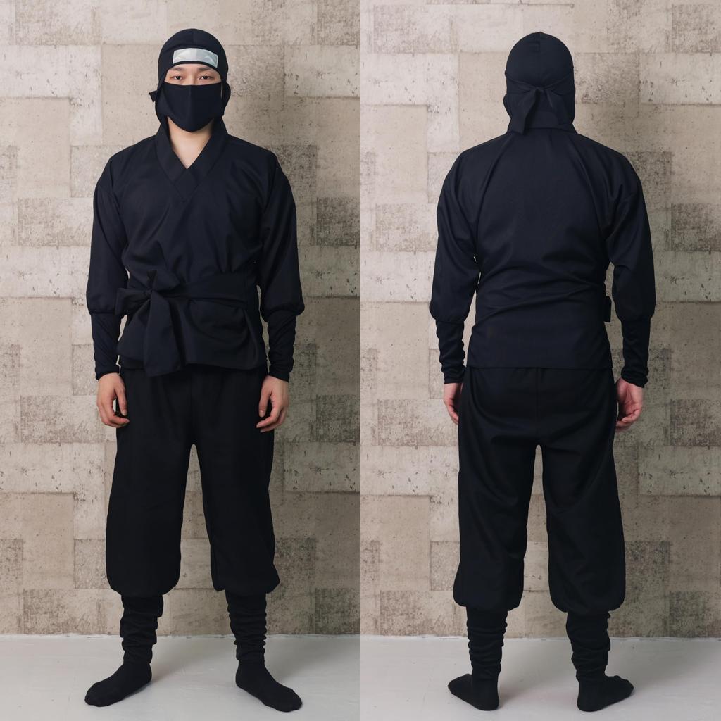 Clearstone Ninja Cosplay Jet Size Halloween Costume, Black, Unisex, 3L, Black,