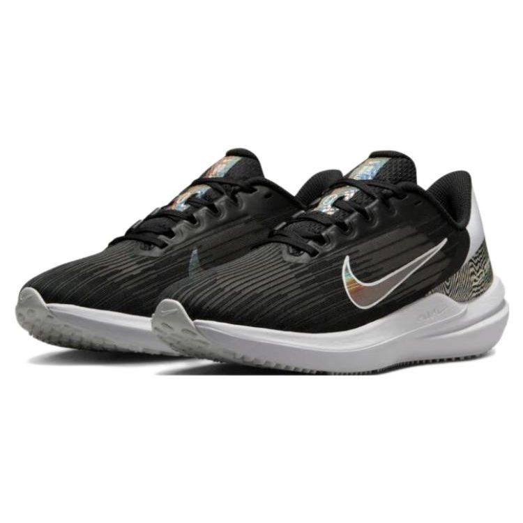 Nike Zapatillas Air Winflo 9 Premium Soundwave para mujer, color negro y blanco, DR9831-001