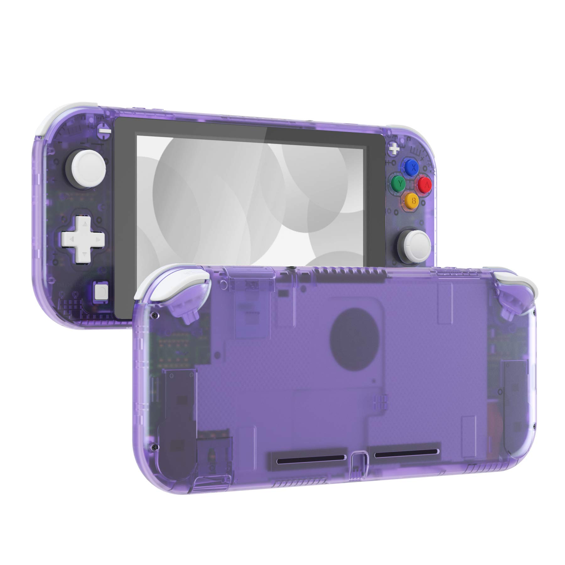 

eXtremeRate Custom Case Cover for Switch Nintendo Switch Lite Controller Repair Kit with DIY Compatible Case Shell Made of Clear Material for Switch