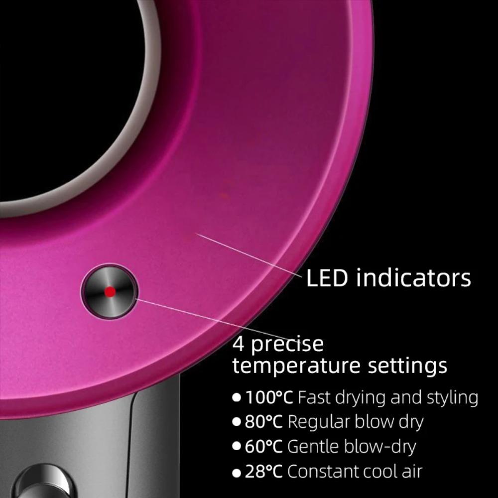 Profesionální vysokorychlostní fén s čepelemi, negativní ionty, péče o vlasy, nastavitelný převodový stupeň, konstantní teplota, fén