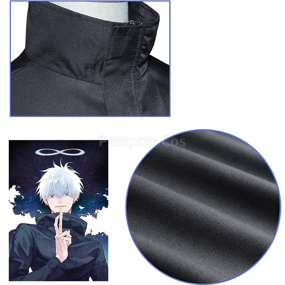 Satoru Gojo Cosplay Costume Satoru Gojo Disguise Present Costume Event Party Cultural Festival Gojo Wig [Pawpaw] "With Wig" "With Glasses" (Satoru +