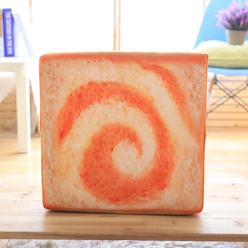Realistic Plush Toast Slice Cushion Soft Sponge Filled Cat Pet Mat For Comfort
