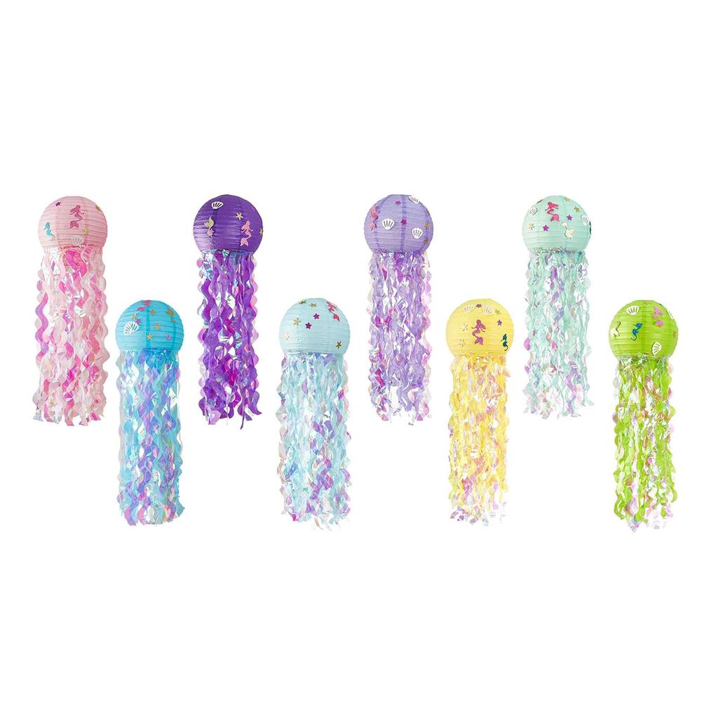 Colourful Paper Lanterns Mermaid Bright and Beautiful Under The Sea Piece Mermaid Party Lamp for Indoor
