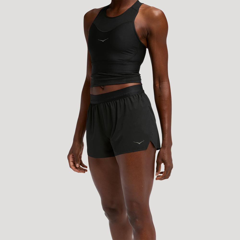 [hoka] Hoka Women s Race Day Split Shorts 1176991-BLK XS