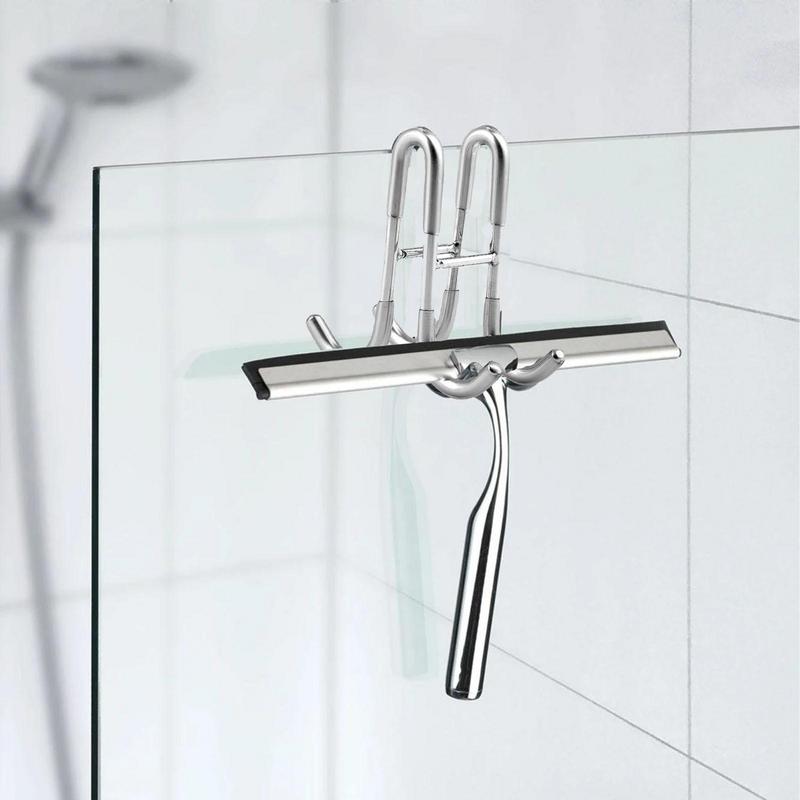 Haken für Duschtür, doppelseitig, stabiler Türhänger aus Metall, strapazierfähig, Handtuchhalter über der Tür, ohne Schlag