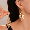 European and American Fashion Pleated Irregular Pendant Earrings, Women's Personalized Trendy Zircon Accessories