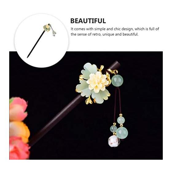 KESYOO Wooden Hair Stick, Retro Hairpin for Women, Traditional Japanese Hair Accessory for Kimono and Yukata, Handmade, Simple Design, for Updos and