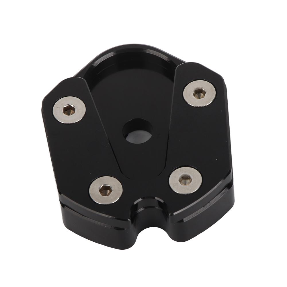 Fuß Seitenständer Verlängerungspad Stabil CNC Aluminiumlegierung Vergrößerer Stützpad für Motorrad Schwarz