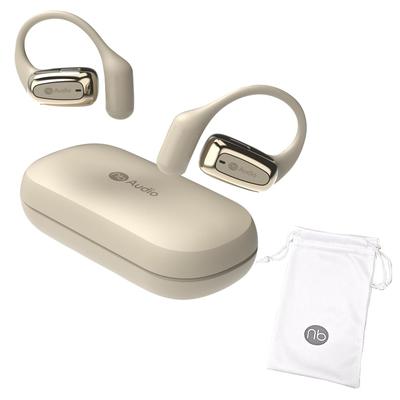 Audio True Wireless a Bassa Latenza Standard di Chiamata con Pochette con Logo (nb) Auricolari Open+2 ad orecchio aperto, Design con gancio per l'orecchio, Modalità, Microfono, Supporto multipunto,