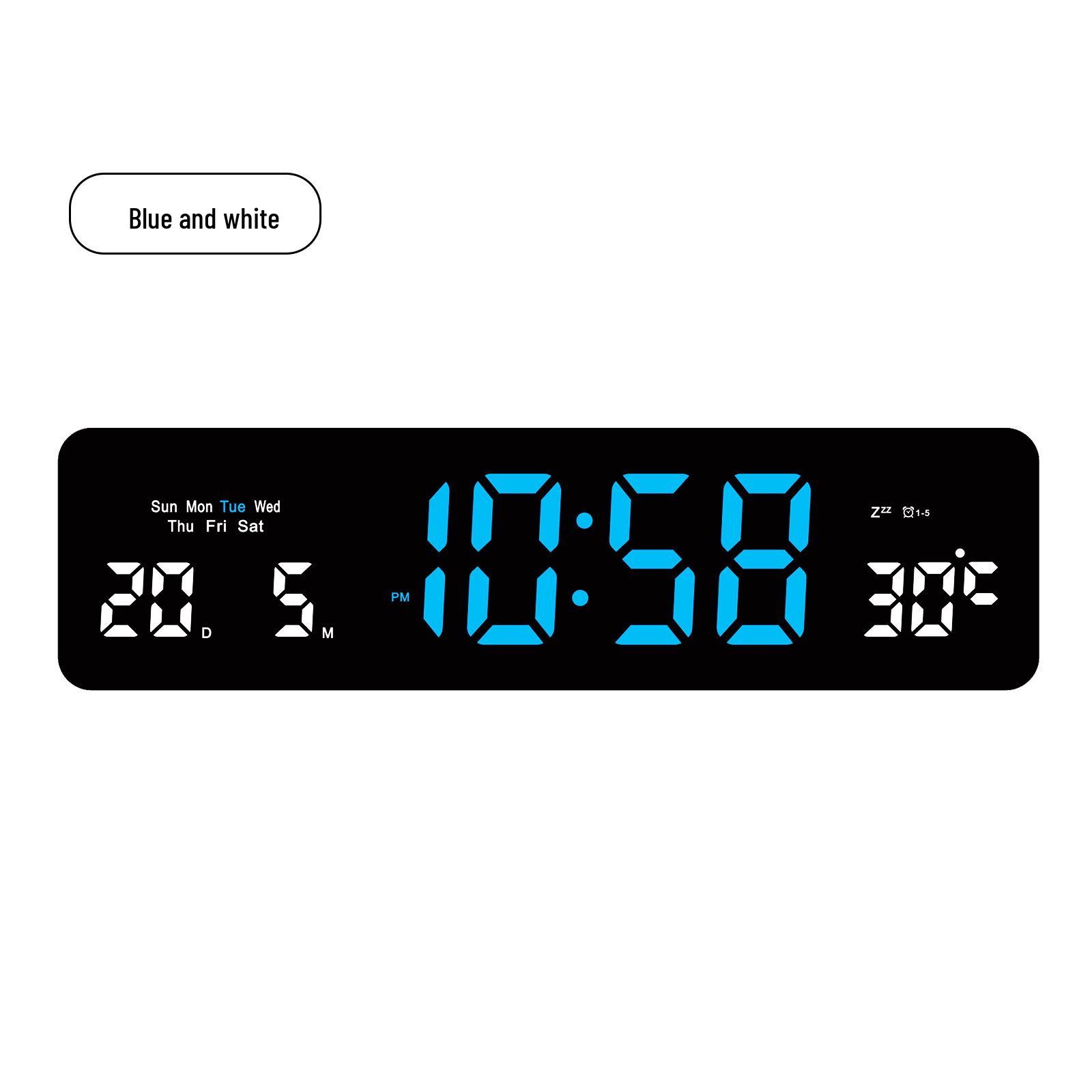 

Умные светодиодные многофункциональные цифровые настенные часы с большим экраном - Минималистичный дизайн для гостиной Standard