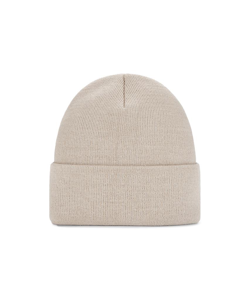 Bajal Chain Logo Natural Beanie Beige