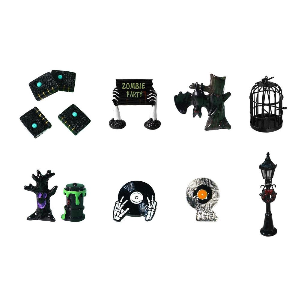 Halloween Figuren Sammlung zur Szenendekoration mit Mini-Statuen