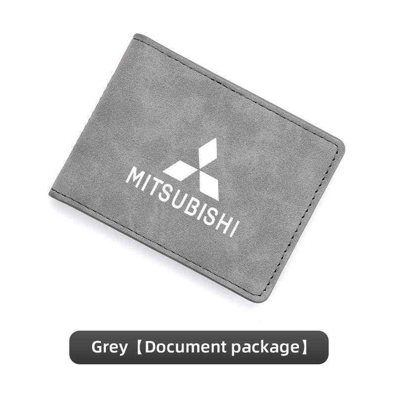 Auto Driver License Cover Suede Leather Car Driving Documents Case Credit Card Holder For Mitsubishi Eclipse Outlander ASX Colt