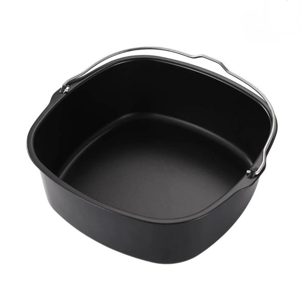 7 Zoll Kohlenstoffstahl Heißluftfritteuse Backblech Korb Antihaft Spülmaschinenfest für Philips Ofen Pizza Kuchen Mehrzweck Backformen