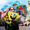Bob And Friends Adventure Umbrella Folding Umbrella, Automatic Umbrella 8-Frame for Travel, Camping Use Gift for Halloween Christmas