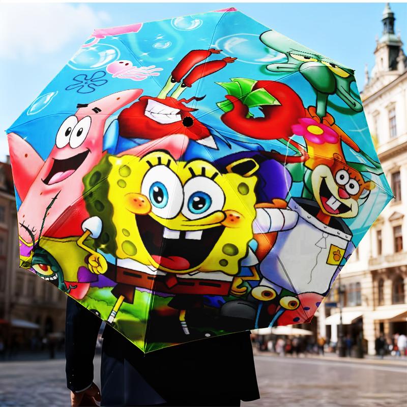 Bob And Friends Adventure Umbrella Folding Umbrella, Automatic Umbrella 8-Frame for Travel, Camping Use Gift for Halloween Christmas