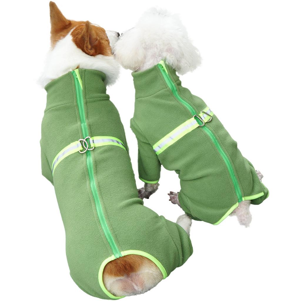 Dog Fleece 4-Leg Coat: Warm Belly-Protective Clothes For Corgi/Poodle (Small-Medium, -Winter In Stock)