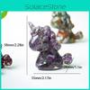 Unicorn Resin Figurine With Handcrafted Crystal Texture For Home Decor And Giftgiving
