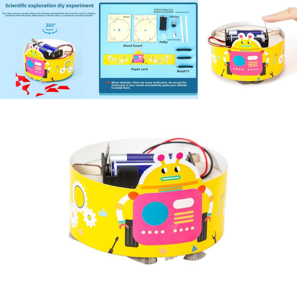 Wooden Sweeping Robot Hand Assembled Children Puzzle Toy Set For Physics Experiments Home Learning