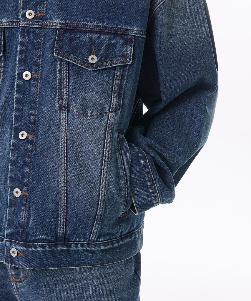 Musinsa Standard Extra Oversized Denim Trucker Jacket [Medium Indigo]