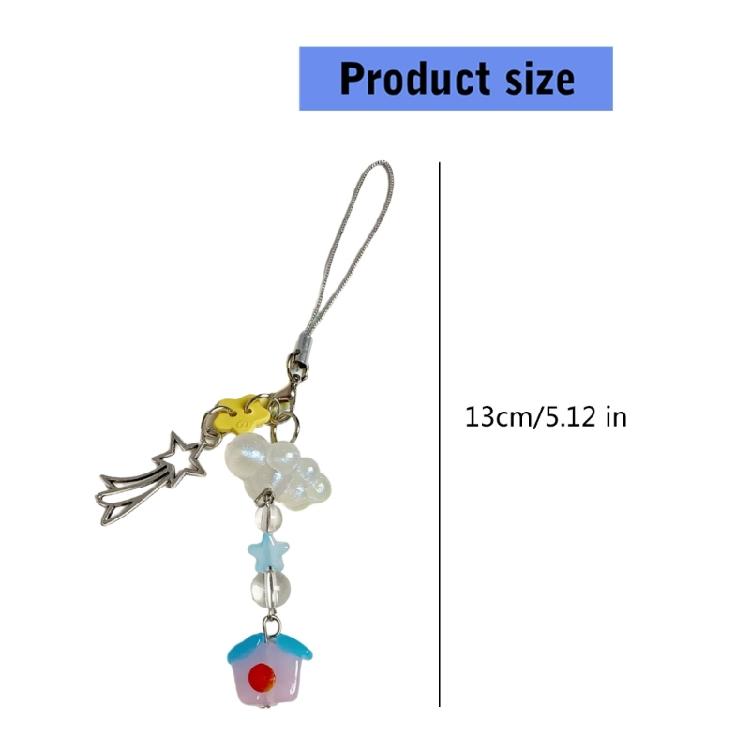 Meteors Rain Cloud Cottage Beaded Phone Chain Jewelry for Birthday Christmas