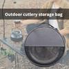 Outdoor Plate Dish Bowl Storage Bag Round Plate Carriers Bag for Picnics Camping Plate Organizers Tableware Container
