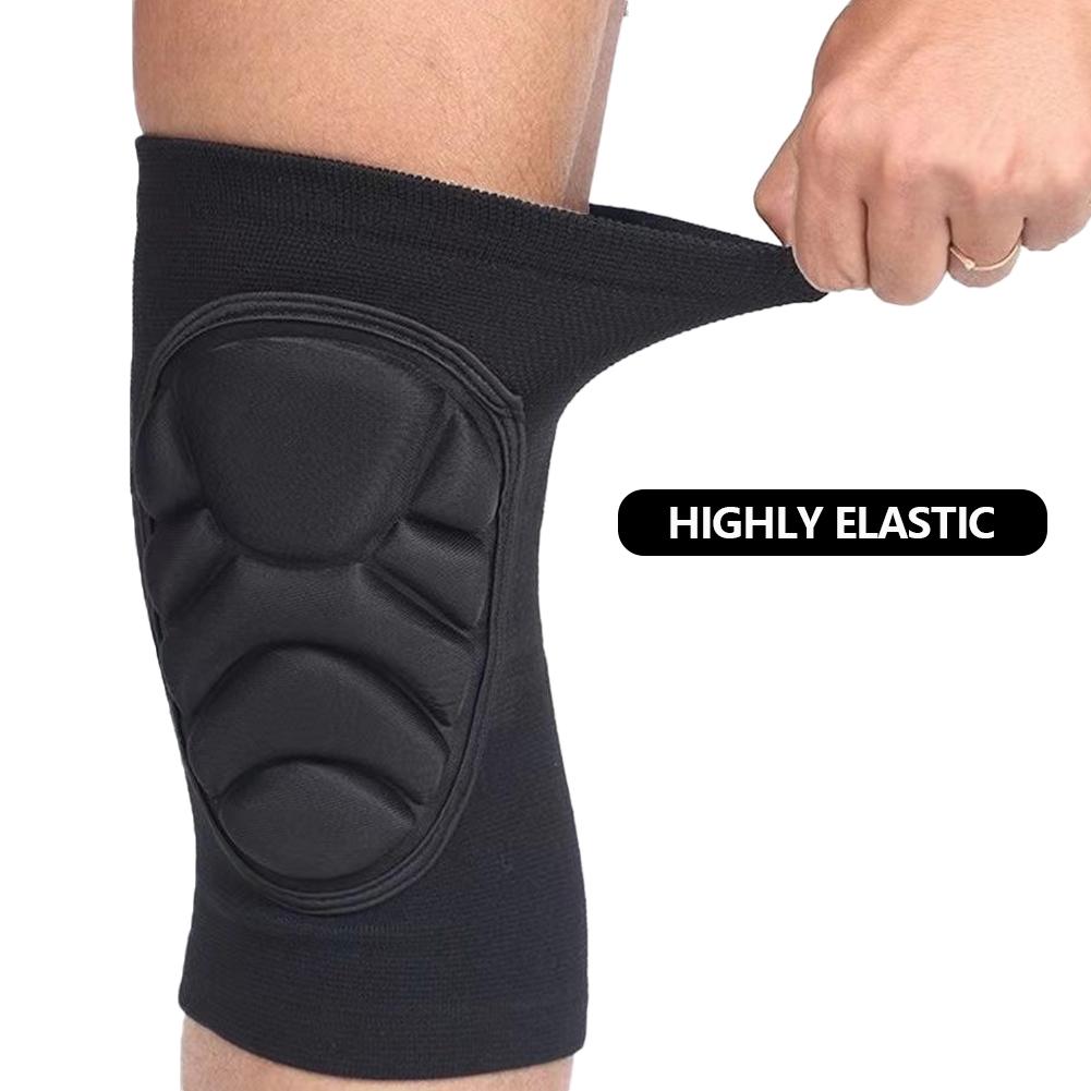 1Pair Thickened Protection Men Sports Kneepad Elastic Knee Pads Support Fitness Gear Basketball Brace Protector Male NonSlip Pad
