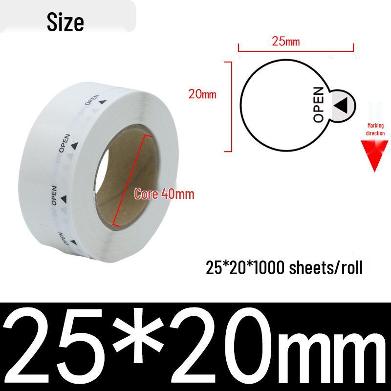Ma Lai Le Waterproof Tear-Resistant Easy-Peel OPEN Sticker with Transparent Partial Adhesive-Free Gap Handle