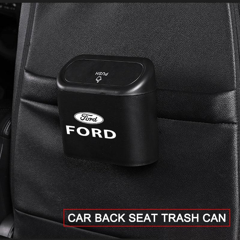 Car Trash Bin Hanging Vehicle Garbage Dust Case Storage Box For Ford Raptor Fiesta Focus 2 3 4 Mondeo Ecosport Mustang Fusion