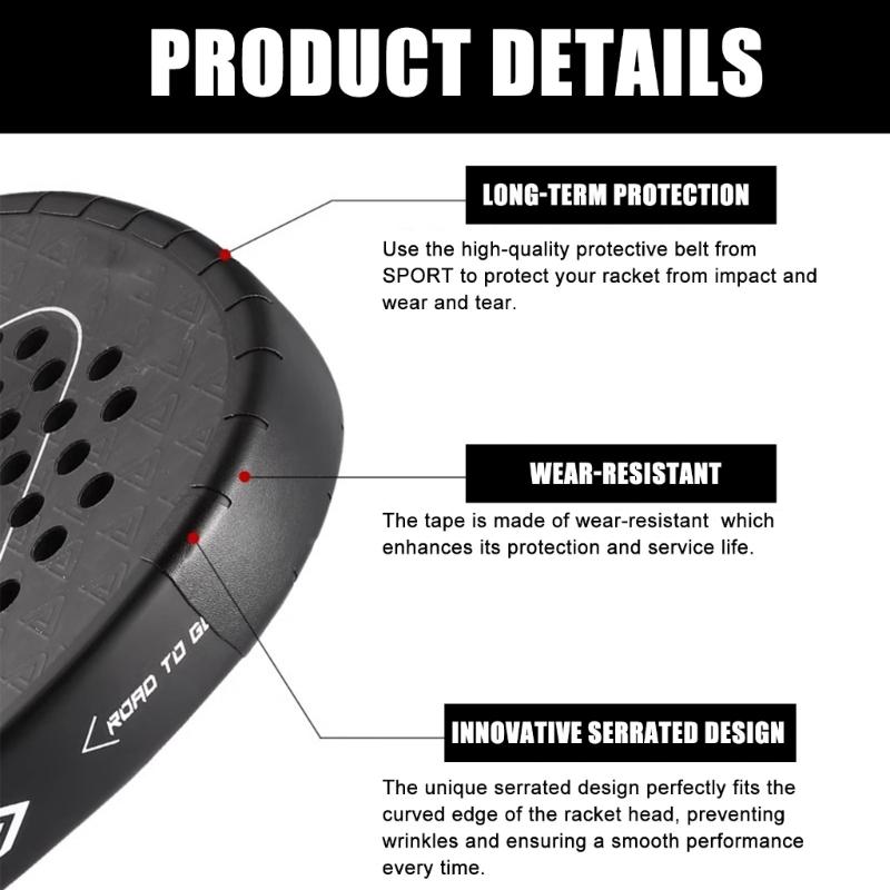 Racquet Head Edge Guard Beaches Tennis Rackets Paddles Head Protections Tape Sticker Tennis Rackets Head Protector