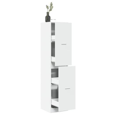Vidaxl Pharmacy Cabinet, White, 40X41X174.5 Cm, Wood-Based Material