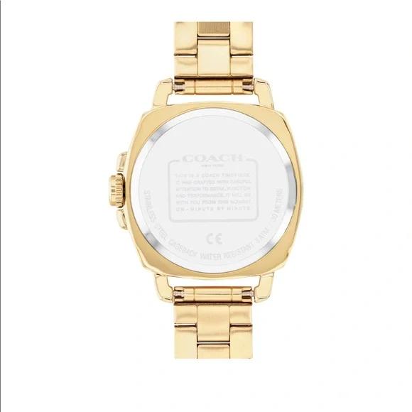 Coach Women’s Boyfriend Gold Finish 34mm Crystal Dial Watch 14503141