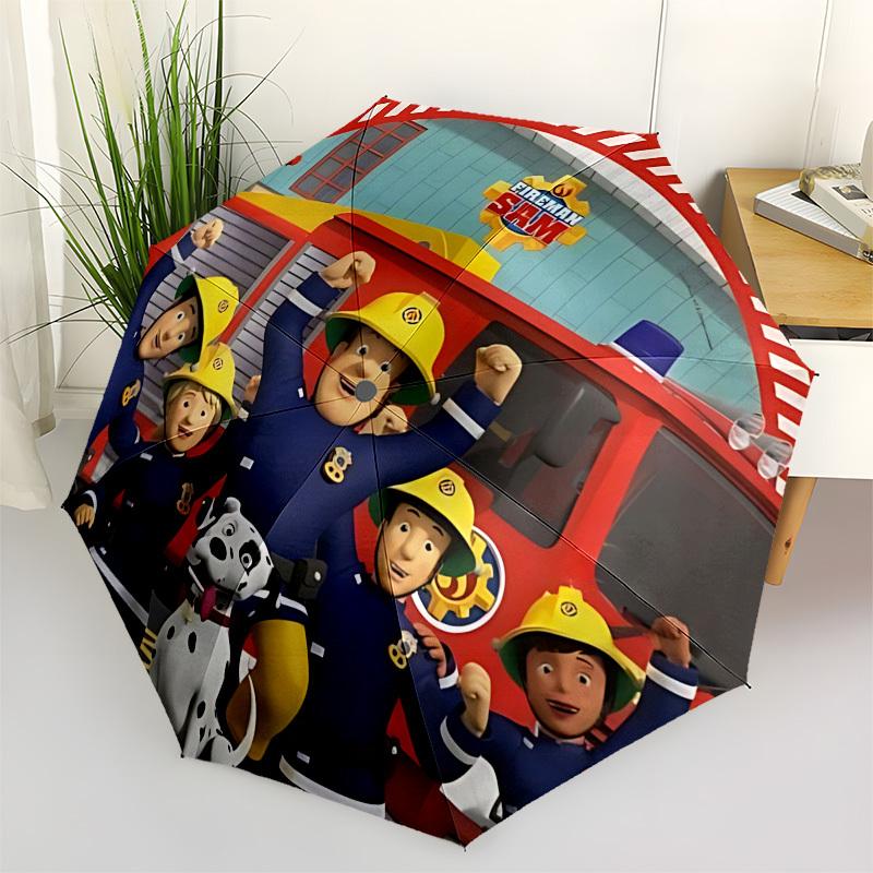 

Fireman Sam,Fire Truck Automatic Folding Umbrella Compact 8 rib Design,Unique Style,Suitable for Everyday Outdoor Use,Perfect Gift for