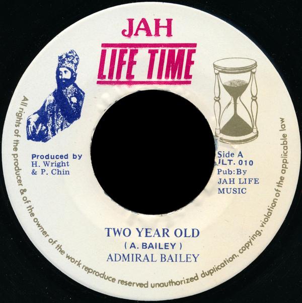 

7inch Record ADMIRAL BAILEY Two Year Old JLT010 Jah Life Time Jamaica Reggae Ska Dub Used