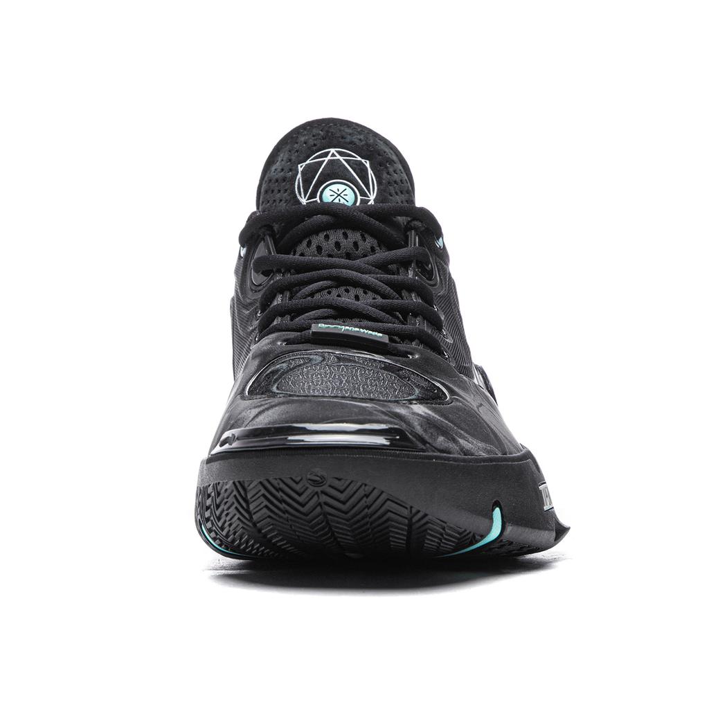 Li Ning WOW12 Cushioning Slip Resistant Abrasion Resistant Breathable Rebound Grip Low Top Basketball Shoes Men's Black ABAV085-15