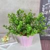 LUOZZY 3 PCS Simulated Green Plants Decor Artificial Four Leaf Clover Fake Plant Lifelike Fake Greenery Foliage for St. Patrick's Day Summer Garden