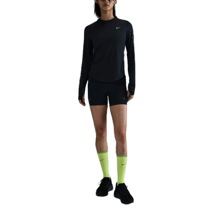 Nike Swift Df Uv Ls Crew Neck Pullover Long Sleeve T-Shirt Women Tops Black HQ0504010