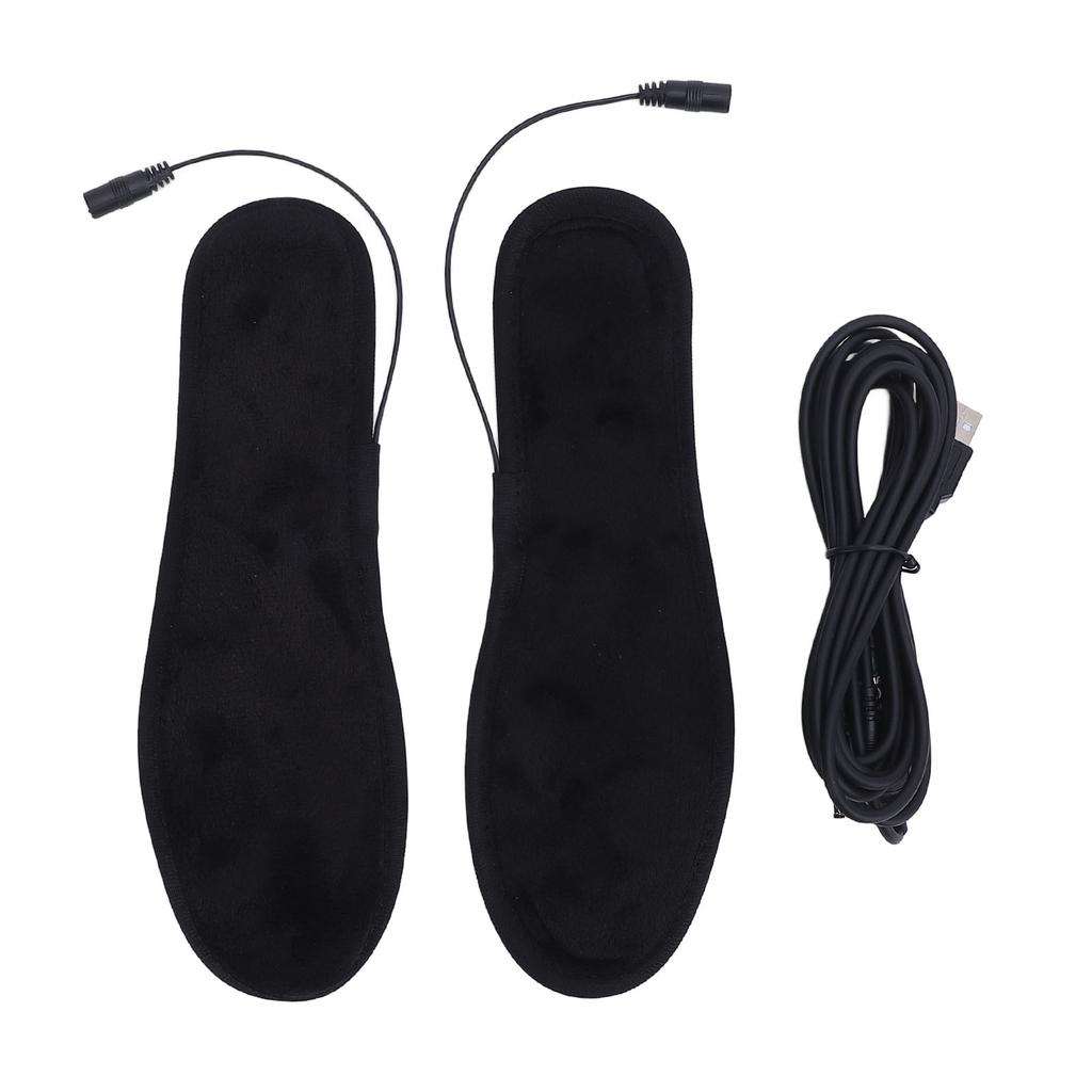 1 Pair Heated Insoles USB Heated Insoles Non Slip Temperature Control Heating Insole for Home