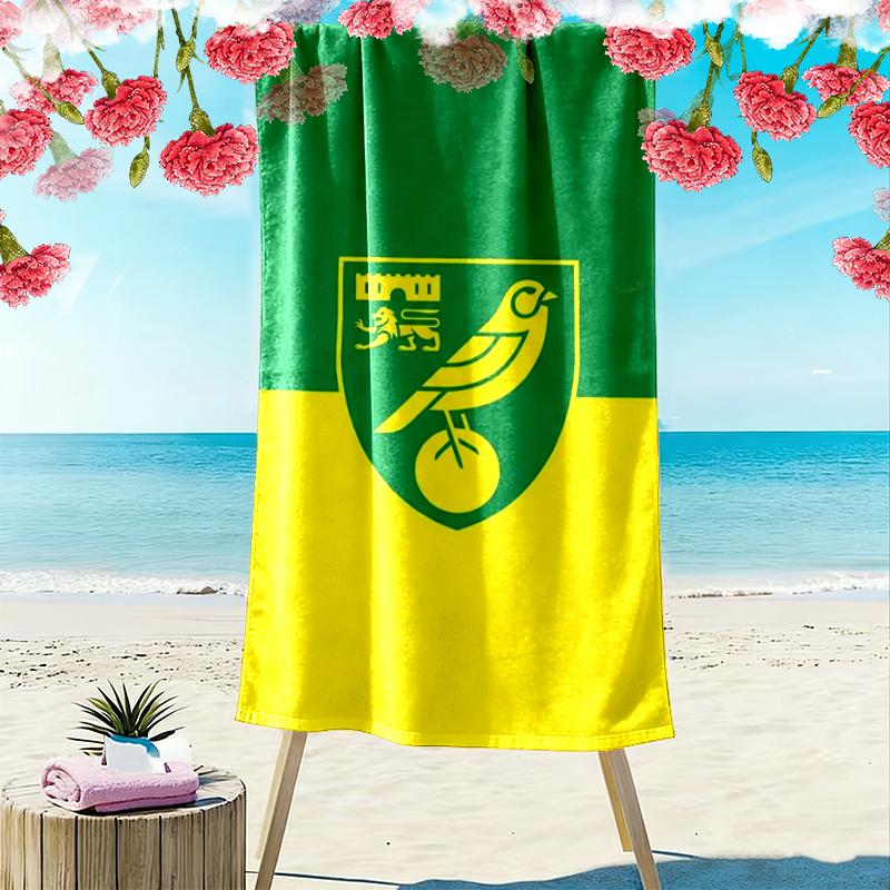 Norwich City Football Club Print Beach Towel, Large Soft Quick Dry Towel for Beach Camping Swimming