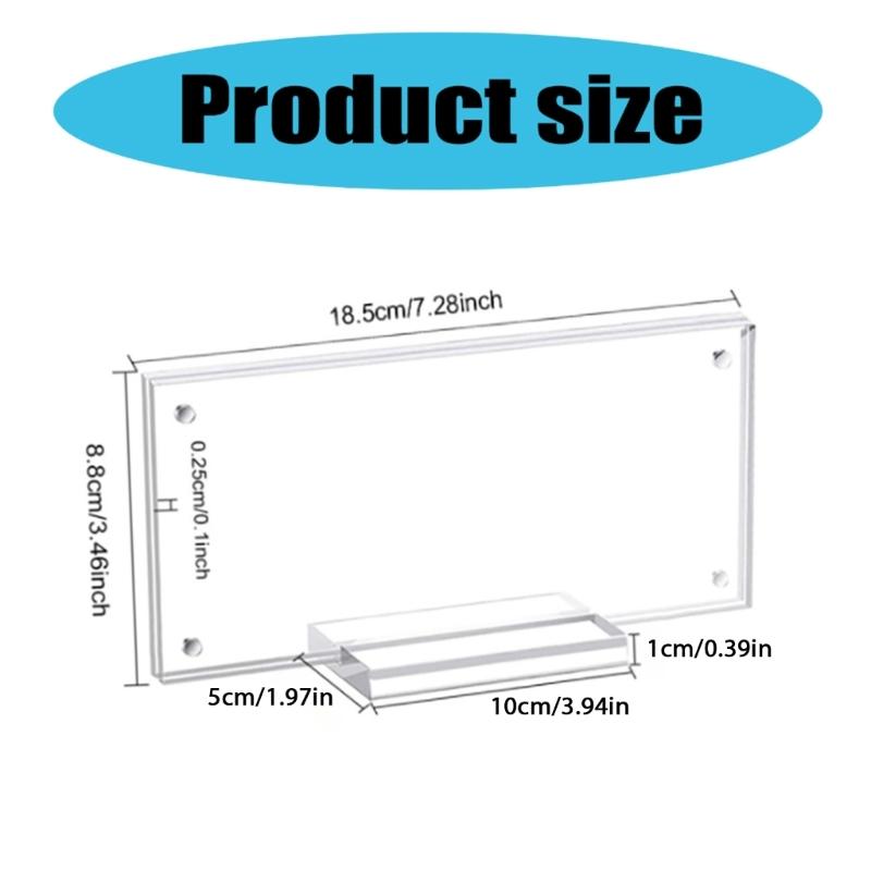 Clear Acrylics Bill Holder, Paper Money Protector Clear Acrylic Display Case for Display Currency Dollar Bill Ticket