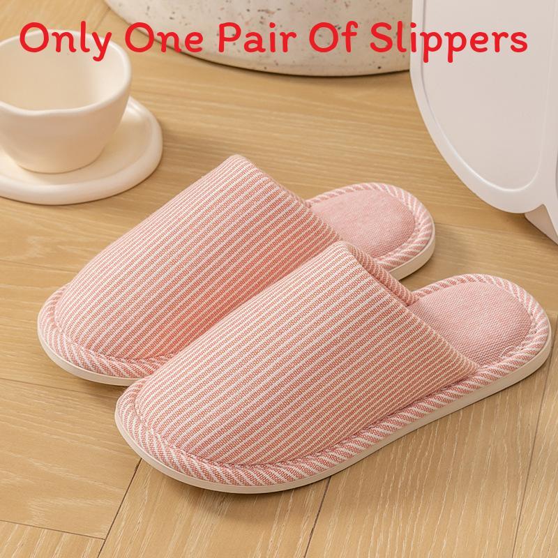 Style Cotton Slippers For Home Indoor Non Slip Soft Bottom Warm Footwear For Adults