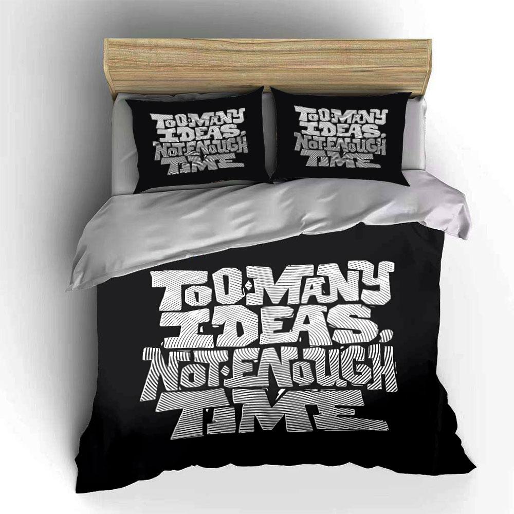 Bold text graphic design. Bedding sets Duvet cover sets Duvet covers Pillowcases(1 * Duvet Cover 2 * Pillowcases without duvet insert)