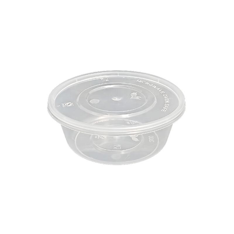 Disposable Plastic Round Takeout Containers with Lids