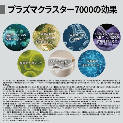 Sharp Humidifying Air Purifier KC-R50-W Plasmacluster 7000 Air Purifier 23 Tatami White Tank Capacity Approximately 2.5L/Humidifying Amount 500mL
