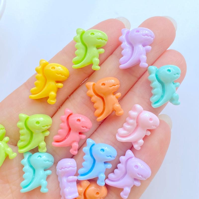 30Pcs New Cute Mini 12*15mm Little Dinosaur Flat Back Resin Nail Enhancement Jewelry Craft Decoration Accessorie