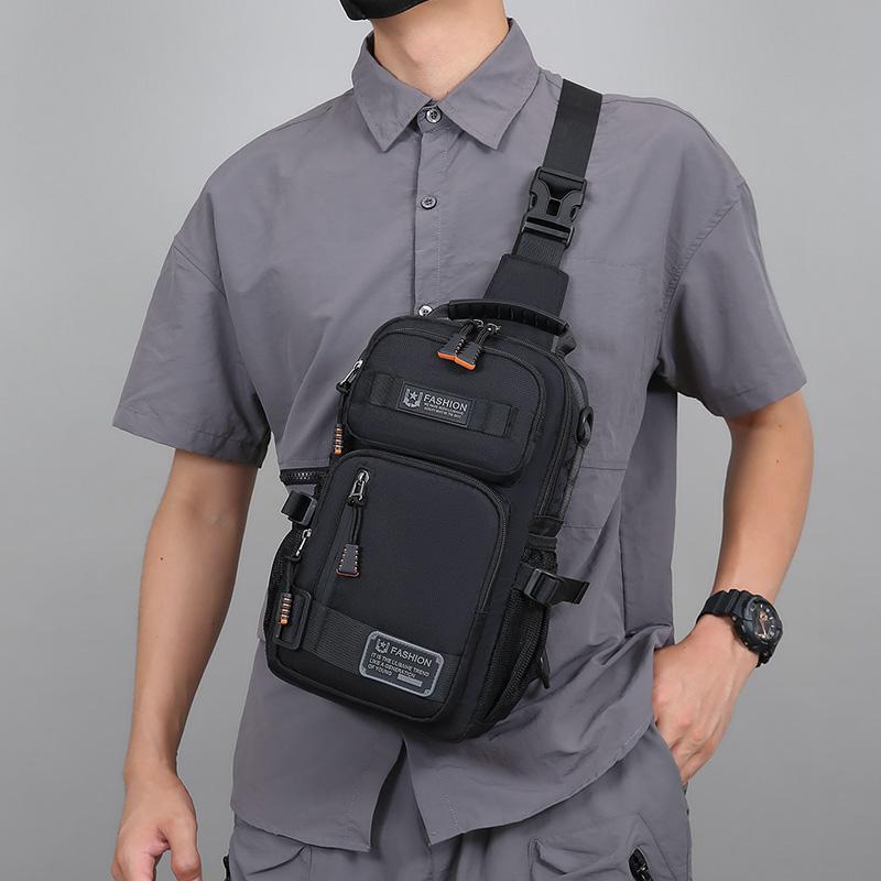 Herren Outdoor Brusttasche Multifunktionale Umhängetasche Große Kapazität Schultertasche