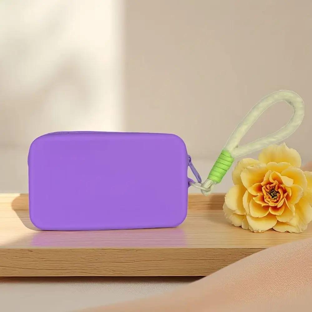 Silicone Square Coin Purse Portable Mini Storage Bag Multifunctional Silicone Cosmetic Bag