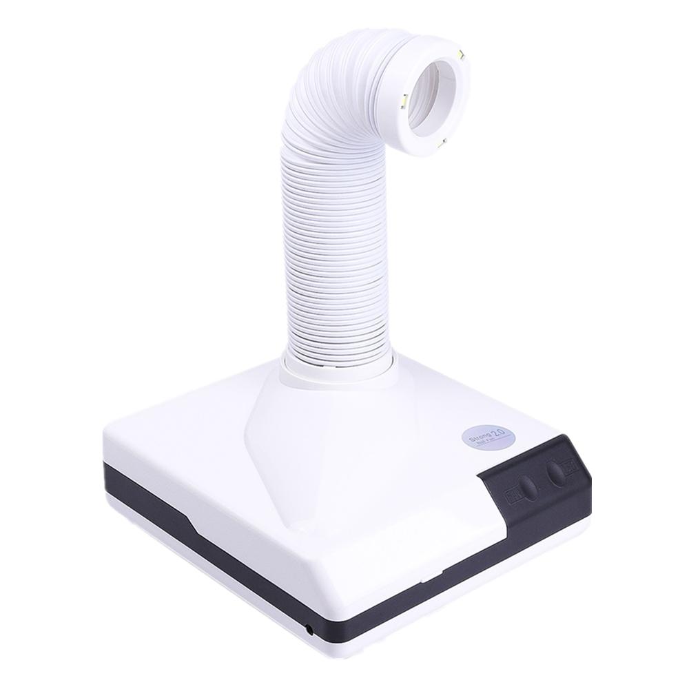 Foreverlily 60W Double Use Nail Dust Collector Retractable Elbow Design Nail Dust Extractor Fan Nail Vacuum Cleaner With Tube