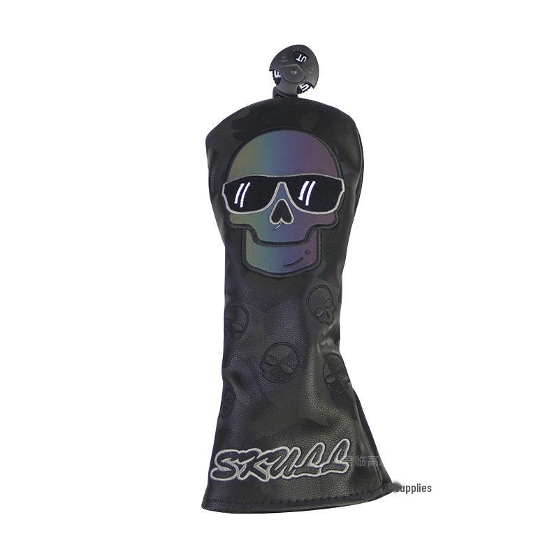 Waterproof Embroidered Skull Golf Club Head Cover - 3 Colors